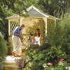 Rowlinson Gainsborough Natural Hexagonal Gazebo, (W)3m (D)2.6m - Assembly Required -Outdoor Garden Shop rowlinson gainsborough natural hexagonal gazebo w 3m d 2 6m assembly required5013856013365 01i
