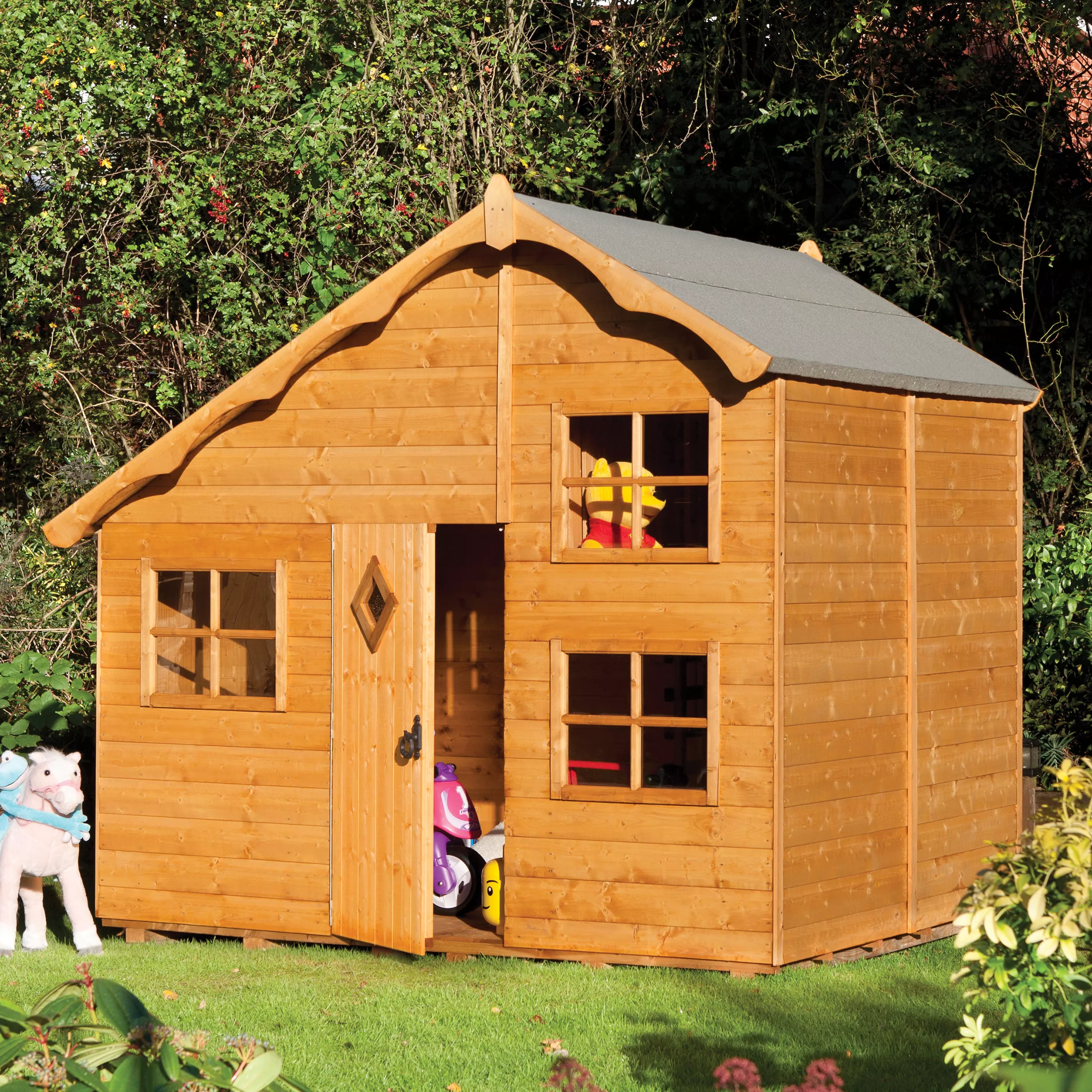 Rowlinson Playaway Swiss Cottage Apex Shiplap Playhouse 3 Rowlinson Playaway Swiss Cottage Apex Shiplap Playhouse