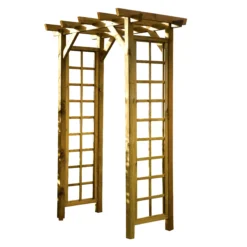 Rowlinson Square Top Softwood Arch - Assembly Service Included -Outdoor Garden Shop rowlinson square top softwood arch assembly service included5013856999041 01c bq