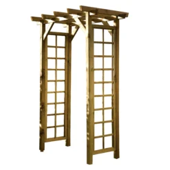 Rowlinson Square Top Softwood Arch -Outdoor Garden Shop rowlinson square top softwood arch5013856000846 01c bq