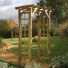 Rowlinson Square Top Softwood Arch -Outdoor Garden Shop rowlinson square top softwood arch5013856000846 01i