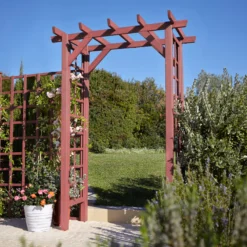 Rowlinson Square Top Softwood Arch -Outdoor Garden Shop rowlinson square top softwood arch5013856000846 02i