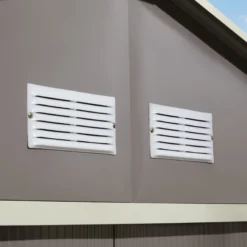 Rowlinson Trentvale 10x8 Apex Light Grey Metal Shed -Outdoor Garden Shop rowlinson trentvale 10x8 apex light grey metal shed5013856206231 36c bq