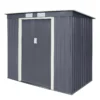 Rowlinson Trentvale 6x4 Pent Dark Grey Metal Shed -Outdoor Garden Shop rowlinson trentvale 6x4 pent dark grey metal shed5013856206200 01c bq