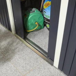 Rowlinson Trentvale 6x4 Pent Dark Grey Metal Shed -Outdoor Garden Shop rowlinson trentvale 6x4 pent dark grey metal shed5013856206200 41c bq