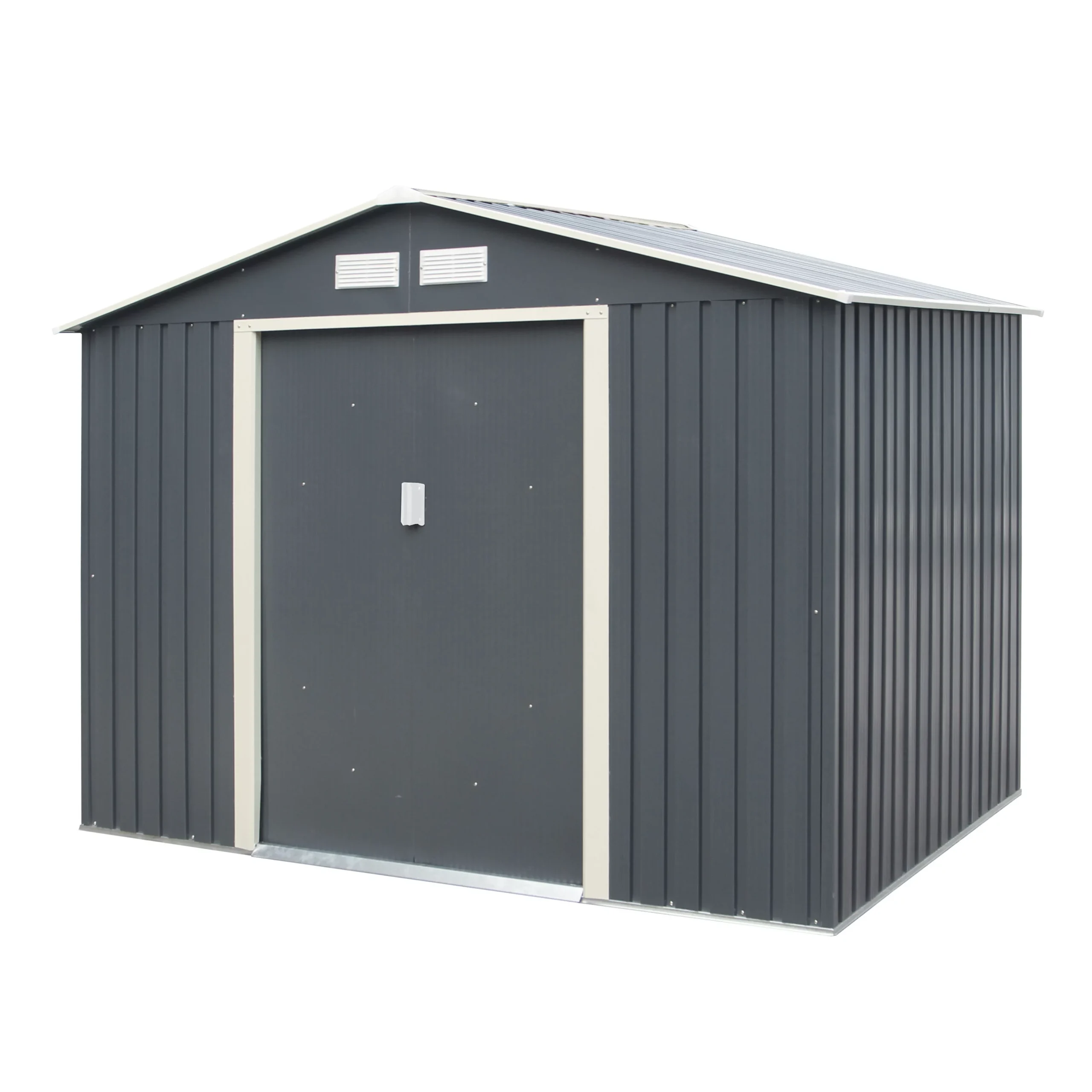 Rowlinson Trentvale 8x6 Apex Dark Grey Metal Shed 3 Rowlinson Trentvale 8x6 Apex Dark Grey Metal Shed