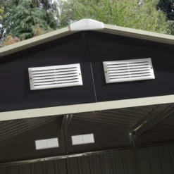 Rowlinson Trentvale 8x6 Apex Dark Grey Metal Shed 16 Rowlinson Trentvale 8x6 Apex Dark Grey Metal Shed -Outdoor Garden Shop rowlinson trentvale 8x6 apex dark grey metal shed5013856206224 36c bq