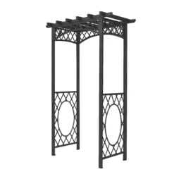 Rowlinson Wrenbury Square Top Steel Arch -Outdoor Garden Shop rowlinson wrenbury square top steel arch5013856012566 01c