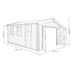 Shire 13x15 Bradenham Wooden Garage - Assembly Service Included -Outdoor Garden Shop shire 13x15 bradenham wooden garage assembly service included5019804111572 02t
