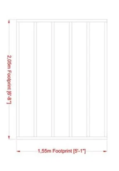 Shire 2X1.5 Timber Shed Base (L) 155cm X (W) 205cm -Outdoor Garden Shop shire 2x1 5 timber shed base l 155cm x w 205cm5397007009255 01t BQ