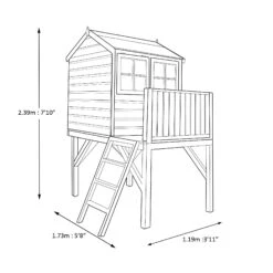 Shire 6x4 Bunny Whitewood Pine Playhouse Assembly Required -Outdoor Garden Shop shire 6x4 bunny whitewood pine playhouse assembly required5019804111732 03t
