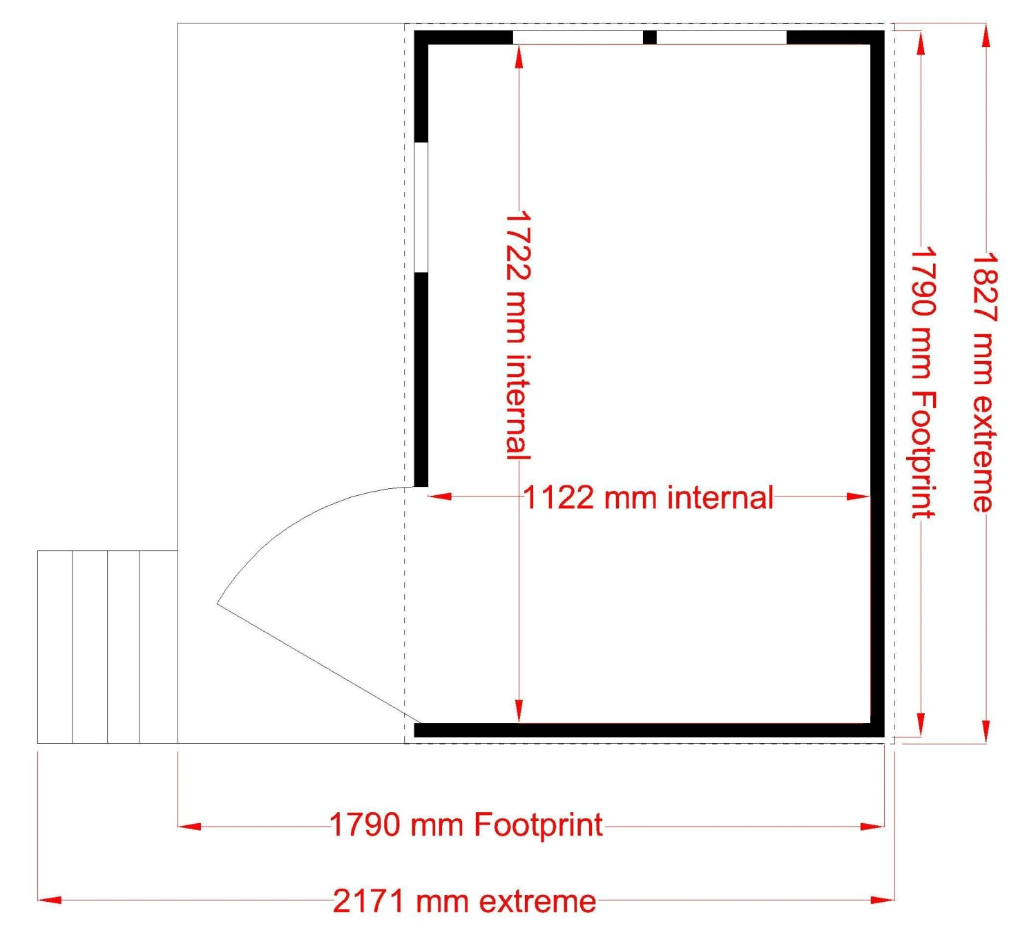 Shire 6x4 Command Post Whitewood Pine Playhouse Assembly Required 11 Shire 6x4 Command Post Whitewood Pine Playhouse Assembly Required - Image 9