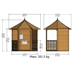 Shire Arbour, (H)2600mm (W)2160mm (D)1870mm - Assembly Required -Outdoor Garden Shop shire arbour h 2600mm w 2160mm d 1870mm assembly required5060437982206 01t bq