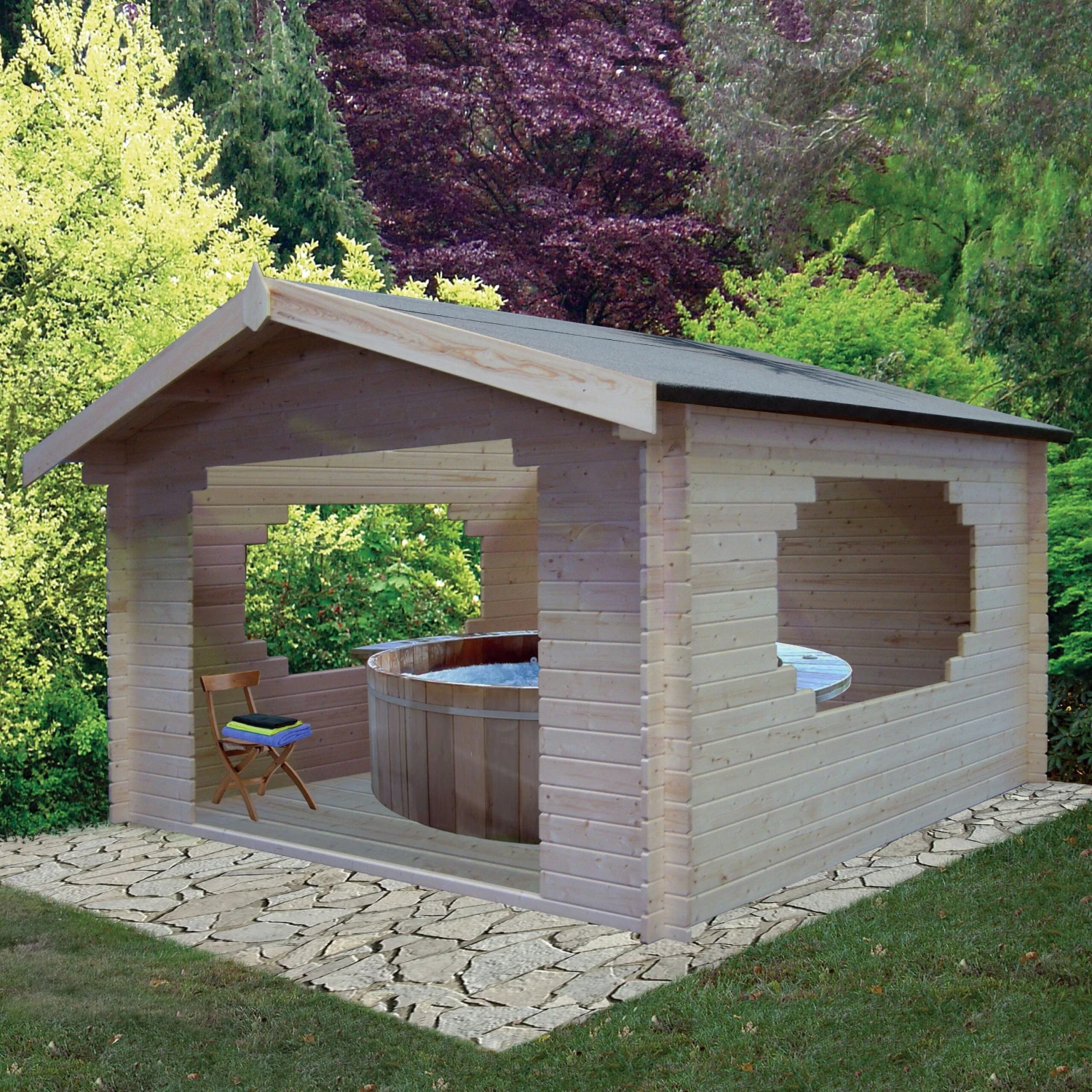 Shire Bere 11x11 Apex Tongue & Groove Wooden Cabin - Base Not Included 4 Shire Bere 11x11 Apex Tongue & Groove Wooden Cabin - Base Not Included - Image 2