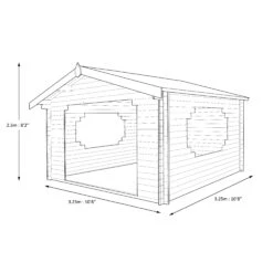 Shire Bere 11x11 Apex Tongue & Groove Wooden Cabin - Base Not Included 8 Shire Bere 11x11 Apex Tongue & Groove Wooden Cabin - Base Not Included -Outdoor Garden Shop shire bere 11x11 apex tongue groove wooden cabin base not included5019804112548 01t