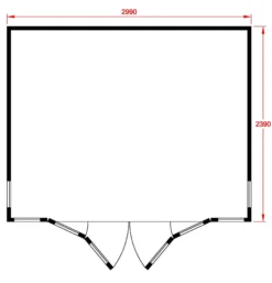 Shire Blenheim 10x8 Glass Bi-fold Door Apex Shiplap Wooden Summer House - Base Not Included -Outdoor Garden Shop shire blenheim 10x8 glass bi fold door apex shiplap wooden summer house base not included5019804225491 03t