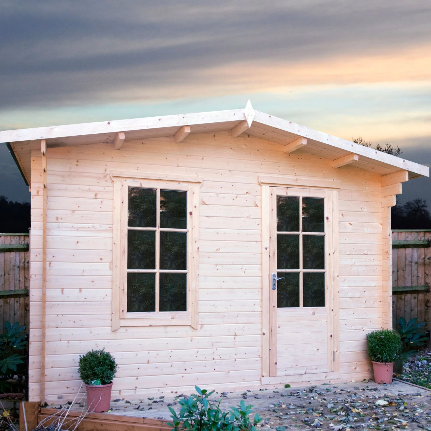 Shire Bucknells 10x10 Toughened Glass Apex Tongue & Groove Wooden Cabin - Base Not Included 3 Shire Bucknells 10x10 Toughened Glass Apex Tongue & Groove Wooden Cabin - Base Not Included