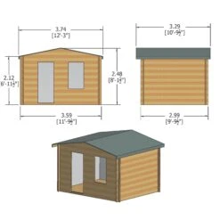 Shire Bucknells 10x12 Ft Toughened Glass Apex Tongue & Groove Wooden Cabin With Tile Roof - Assembly Service Included -Outdoor Garden Shop shire bucknells 10x12 ft toughened glass apex tongue groove wooden cabin with tile roof assembly service included5019804119448 01t bq
