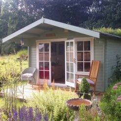 Shire Cannock 12x10 Glass Apex Tongue & Groove Wooden Cabin - Base Not Included -Outdoor Garden Shop shire cannock 12x10 glass apex tongue groove wooden cabin base not included5019804312191 01i bq