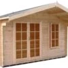 Shire Cannock 12x10 Glass Apex Tongue & Groove Wooden Cabin - Base Not Included -Outdoor Garden Shop shire cannock 12x10 glass apex tongue groove wooden cabin base not included5019804312191 03c bq
