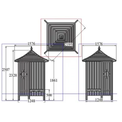 Shire Corner Arbour, (H)2510mm (W)1250mm (D)1250mm 7 Shire Corner Arbour, (H)2510mm (W)1250mm (D)1250mm -Outdoor Garden Shop shire corner arbour h 2510mm w 1250mm d 1250mm5060437982220 01t bq