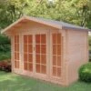 Shire Epping 10x8 Ft Toughened Glass Apex Tongue & Groove Wooden Cabin -Outdoor Garden Shop shire epping 10x8 ft toughened glass apex tongue groove wooden cabin5019804119509 01i bq