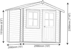 Shire Hartley 10x10 Apex Tongue & Groove Wooden Cabin 21 Shire Hartley 10x10 Apex Tongue & Groove Wooden Cabin -Outdoor Garden Shop shire hartley 10x10 apex tongue groove wooden cabin5019804122998 04t