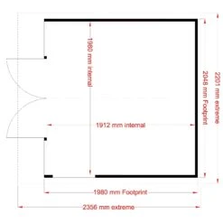 Shire Kensington 7x7 Toughened Glass Apex Shiplap Wooden Summer House - Base Included -Outdoor Garden Shop shire kensington 7x7 toughened glass apex shiplap wooden summer house base included5019804111190 02t