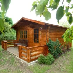 Shire Kinver 14x14 Glass Apex Tongue & Groove Wooden Cabin - Base Not Included -Outdoor Garden Shop shire kinver 14x14 glass apex tongue groove wooden cabin base not included5019804114191 01i