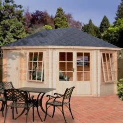 Shire Leygrove 14x10 Apex Tongue & Groove Wooden Cabin - Assembly Service Included -Outdoor Garden Shop shire leygrove 14x10 apex tongue groove wooden cabin assembly service included5019804111251 02i bq