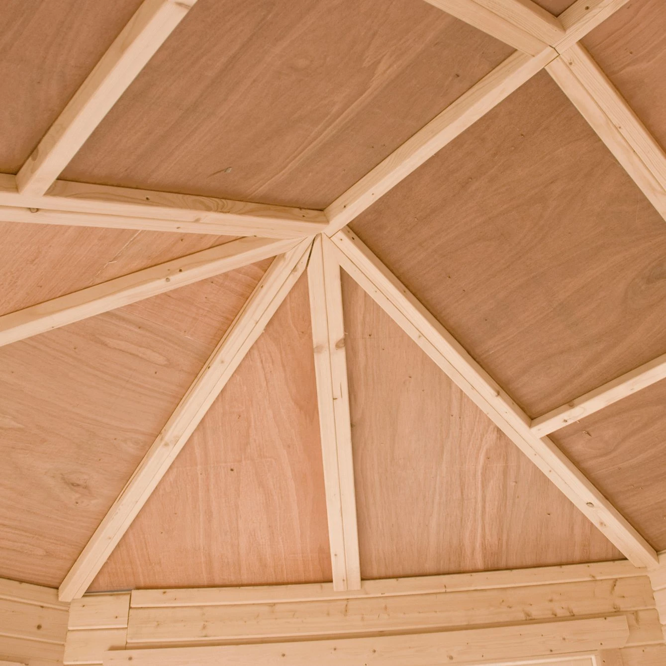 Shire Leygrove 14x10 Toughened Glass Apex Tongue & Groove Wooden Cabin - Base Not Included 4 Shire Leygrove 14x10 Toughened Glass Apex Tongue & Groove Wooden Cabin - Base Not Included - Image 2