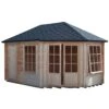 Shire Leygrove 14x10 Toughened Glass Apex Tongue & Groove Wooden Cabin