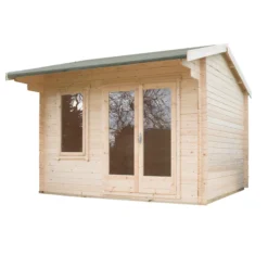Shire Marlborough 12x12 Glass Apex Tongue & Groove Wooden Cabin - Base Not Included -Outdoor Garden Shop shire marlborough 12x12 glass apex tongue groove wooden cabin base not included5019804112401 01c bq