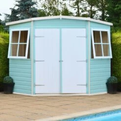 Shire Murrow 7x7 Ft Pent Shiplap Wooden 2 Door 2 Windows Shed With Floor - Assembly Service Included -Outdoor Garden Shop shire murrow 7x7 ft pent shiplap wooden 2 door 2 windows shed with floor assembly service included5019804773886 07bq