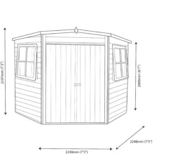 Shire Murrow 8x8 Ft Pent Shiplap Wooden Shed With Floor - Assembly Service Included -Outdoor Garden Shop shire murrow 8x8 ft pent shiplap wooden shed with floor assembly service included5019804080885 19bq