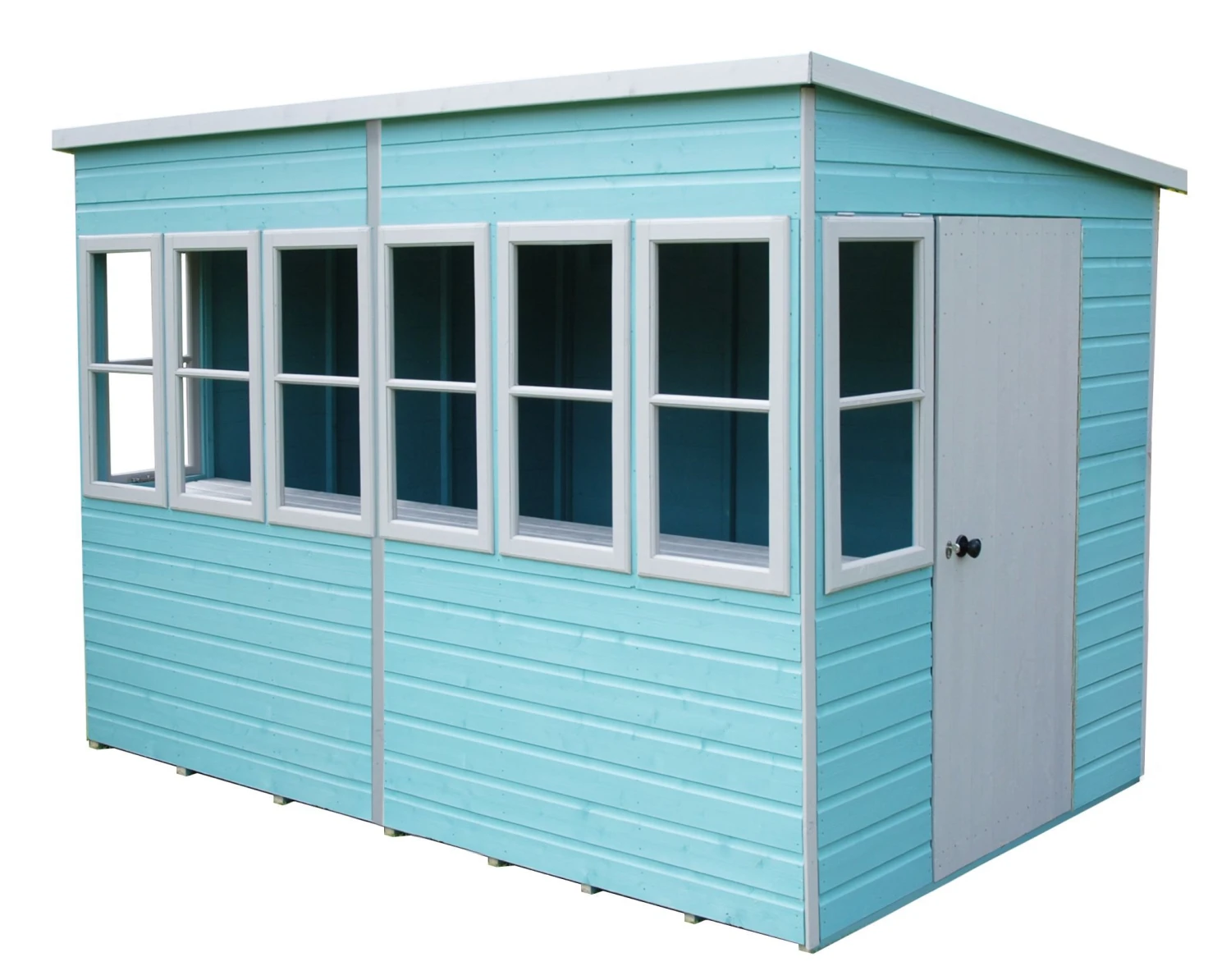Shire Sun 10x10 Glass Pent Shiplap Wooden Summer House - Base Not Included 3 Shire Sun 10x10 Glass Pent Shiplap Wooden Summer House - Base Not Included