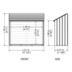 Shire Wooden 5x2 Log Store -Outdoor Garden Shop shire wooden 5x2 log store5060490130347 01t bq