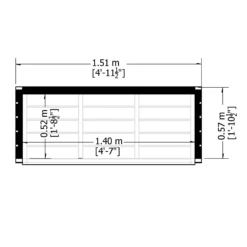 Shire Wooden 5x2 Log Store -Outdoor Garden Shop shire wooden 5x2 log store5060490130347 02t bq