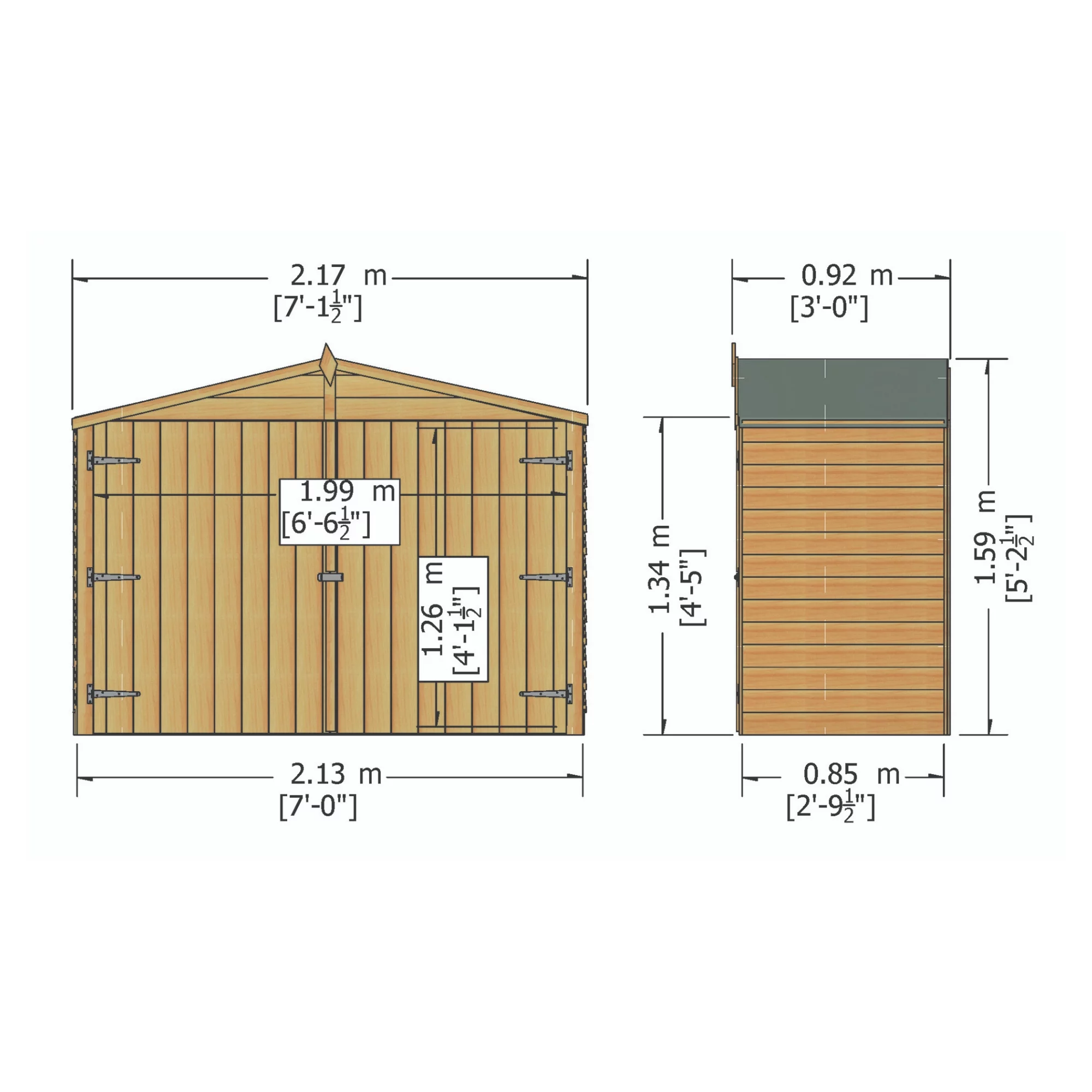 Shire Wooden Apex Bike Store 6 Shire Wooden Apex Bike Store - Image 4