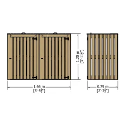 Shire Wooden Bin Storage -Outdoor Garden Shop shire wooden bin storage5060490133256 01t bq