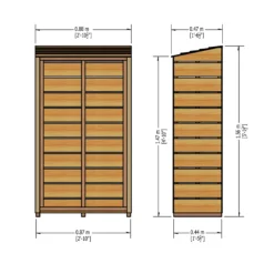 Shire Wooden Tall Log Store -Outdoor Garden Shop shire wooden tall log store5060490131221 01t bq
