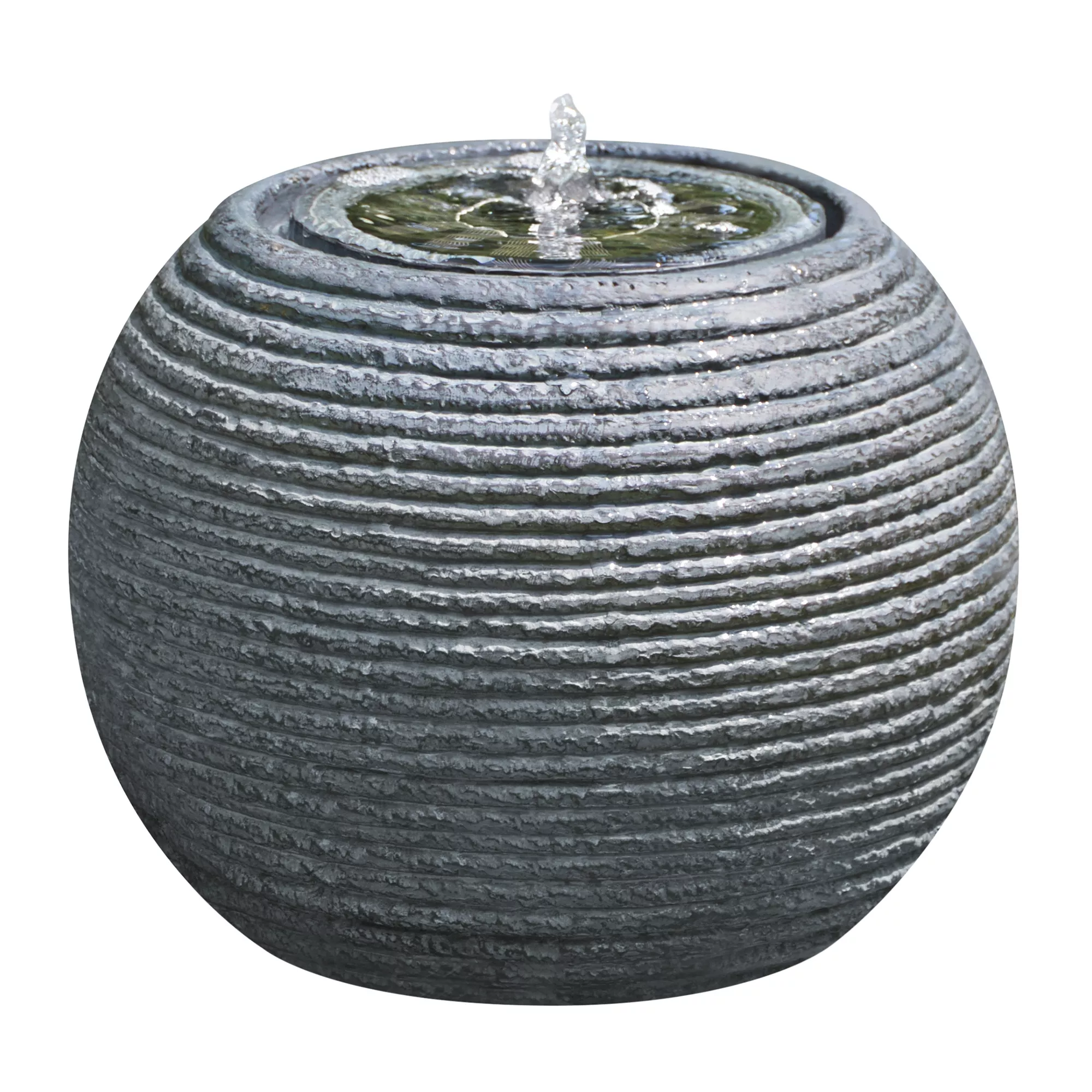 Solar-powered Spherical Water Feature (H)30cm 3 Solar-powered Spherical Water Feature (H)30cm