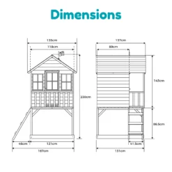 TP Toys 7.5x5 Hill Top Timber Tower Slide Playhouse Assembly Required -Outdoor Garden Shop tp toys 7 5x5 hill top timber tower slide playhouse assembly required5021854803185 01t bq