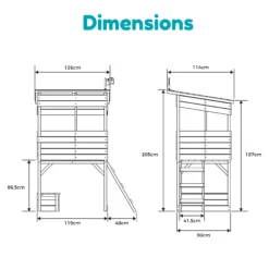 TP Toys 8x7 Tree Top Timber Tower Slide Playhouse Assembly Required -Outdoor Garden Shop tp toys 8x7 tree top timber tower slide playhouse assembly required5021854803543 01t bq