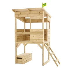 TP Toys 8x7 Tree Top Timber Tower Slide Playhouse Assembly Required -Outdoor Garden Shop tp toys 8x7 tree top timber tower slide playhouse assembly required5021854803543 02c bq
