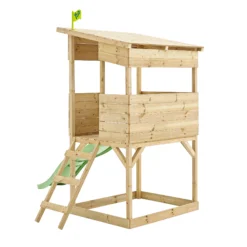 TP Toys 8x7 Tree Top Timber Tower Slide Playhouse Assembly Required -Outdoor Garden Shop tp toys 8x7 tree top timber tower slide playhouse assembly required5021854803543 05c bq