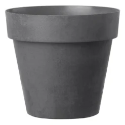 Verve Nurgul Dark Grey Polypropylene (PP) Round Plant Pot (Dia)79cm