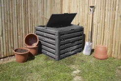 Verve Wood Effect Composter 400L -Outdoor Garden Shop verve wood effect composter 400l5063022039118 03i