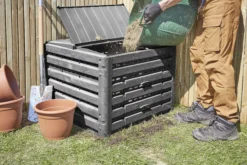 Verve Wood Effect Composter 400L -Outdoor Garden Shop verve wood effect composter 400l5063022039118 07i